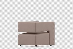 Isometric Arm Chair 3D isolated render Product Image 1
