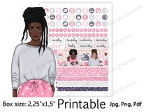 Weekend Home African American Sticker Box Size 2,25"x1,5" Product Image 6