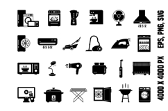 Black Set Of Home Appliances Product Image 1