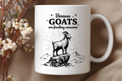 Because Goats Are Freaking Awesome SVG - Majestic Mountain Product Image 3