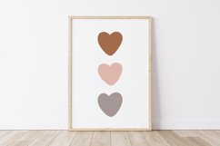 Boho Love Wall Print, Abstract Heart Wall Print Product Image 2