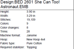 She Can Too! Builder Machine Embroidery Design Product Image 2