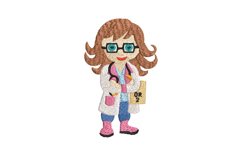 She Can Too! Doctor Machine Embroidery Design Product Image 1