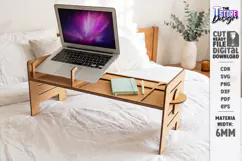 3D Wooden Bed Tray Table Laser Cut | Laptop Tray | Home SVG Product Image 1