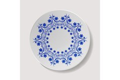 Realistic Plate Vector. Closeup Porcelain Tableware Product Image 1