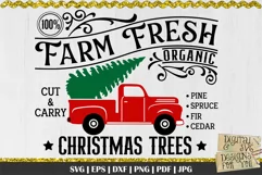 Farm Fresh Christmas Trees SVG | Christmas Sign SVG Product Image 3