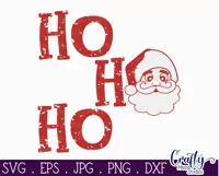 Ho Ho Ho | Grunge Santa Christmas Svg Design For Shirts Product Image 2