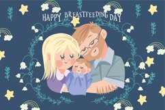 Happy Breastfeeding - Vector Illustration Product Image 1