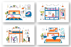 10 Bedroom Vector Illustration Product Image 2
