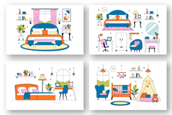 10 Bedroom Vector Illustration Product Image 3