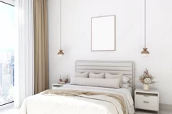 Interior mockup, Bedroom mockup, PSD JPG PNG Product Image 2