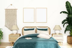Mockup in interior, Bedroom mockup, Mockup PSD JPG PNG Product Image 2
