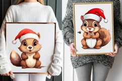 Christmas Cute Squirrel Watercolor Clipart Bundle Product Image 2