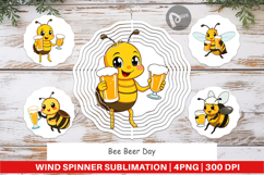 Wind Spinner Bee Beer Day Product Image 1