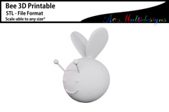 Bee 3D printable STL Product Image 2