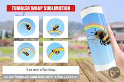 Tumbler Bee with Rainbow Product Image 1