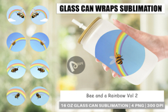 Glass Can Bee with Rainbow Product Image 1