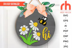 welcome daisy sign svg, bee daisy sign svg, daisy hanger svg, summer door sign svg, welcome sign svg, honey wood sign dxf, spring door sign svg, round hanging sign svg, laser cut file, layered sign svg, farm sign svg, seasonal sign svg, countryside sign