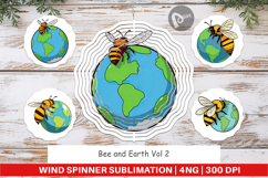 Wind Spinner Bee with Earth Product Image 1