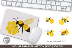 Mouse Pad Bee and Honeycomb Product Image 1