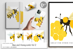 Digital Paper Bee and Honeycomb Product Image 1