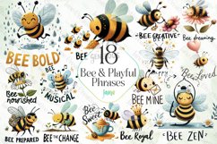 Bee And Playful Phrases Sublimation Product Image 1