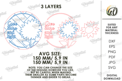 Bee and Sunflower Round Signs Bundle Laser Cut Product Image 3