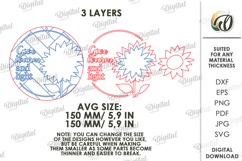 Sunflower Round Sign Laser Cut. Give Warm And Light SVG Product Image 2