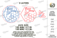 Bee Round Sign Laser Cut. Honey Bee. Sweet Honey SVG Product Image 2