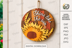 Bee and Sunflower Round Signs Bundle Laser Cut Product Image 6