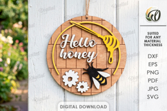 Bee and Sunflower Round Signs Bundle Laser Cut Product Image 8