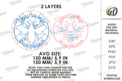 Bee Round Sign Laser Cut. Honey Bee. You're My Sunshine SVG Product Image 2