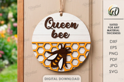 Bee and Sunflower Round Signs Bundle Laser Cut Product Image 12