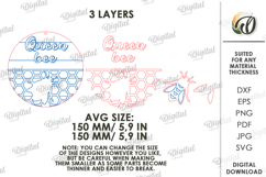 Bee Round Sign Laser Cut. Honey Bee. Queen Bee SVG Product Image 2