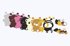 Cute Bee Bear 3D SVG Product Image 3