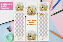 Printable bookmark, Books tracker bookmark, Bee bookmark Product Image 1