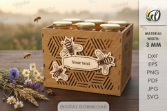 3D Bee Boxes Bundle Laser Cut. Honey Storage Box SVG Product Image 11