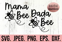 Family Bee SVG - Mama Dada Bee SVG - Bumble Bee Birthday SVG Product Image 1