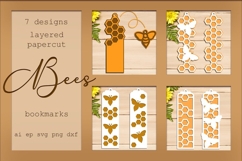 Layered bookmarks bundle svg, 3d laser cut bookmarks Product Image 3