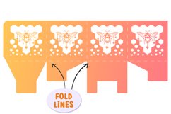 bee candle holder template folding