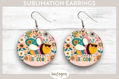 Bee Cool v3 Round Earrings Sublimation Product Image 1