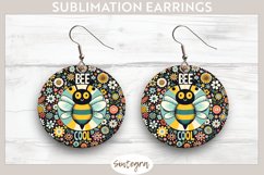 Bee Cool v4 Round Earrings Sublimation Product Image 1