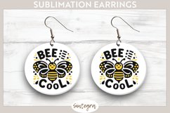 Bee Cool v7 Round Earrings Sublimation Product Image 1