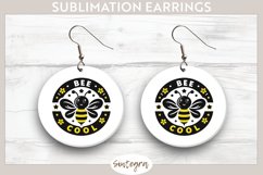 Bee Cool v8 Round Earrings Sublimation Product Image 1