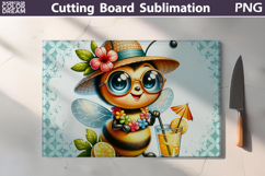 Hawaii Tropical Bee Glasses Cutting Board | Summer Floral Product Image 1