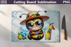 Hawaii Tropical Bee Glasses Cutting Board | Summer Floral Product Image 1