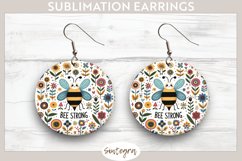 Bee Different v8 Round Earrings Sublimation Product Image 1