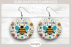 Bee Different v9 Round Earrings Sublimation Product Image 1