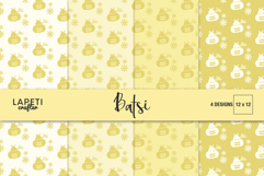 cute bee digital paper pattern