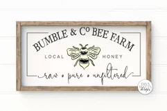 Bumble & Co Bee Farm SVG | Farmhouse Bees Sign | dxf & More Product Image 1